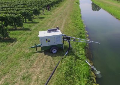 Pump unit on trailer with soundproofing cover