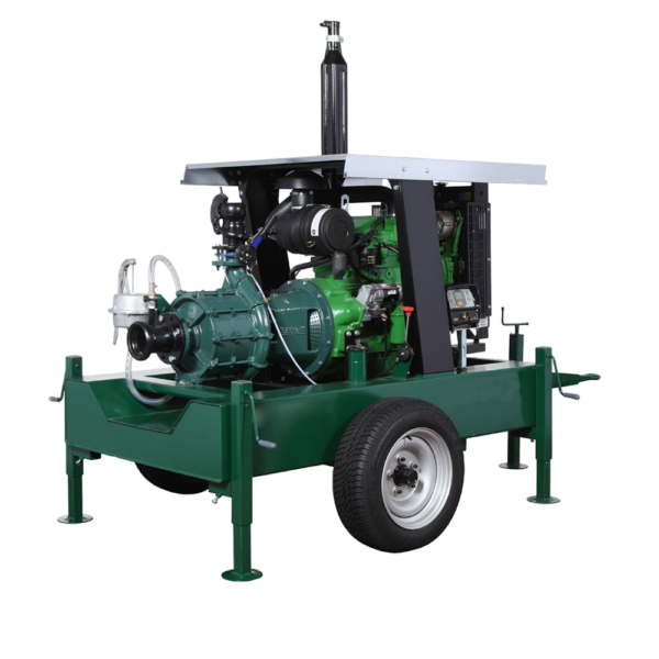 irrigation motor pump on trailer