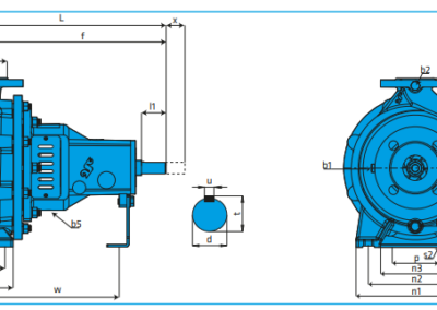 Dimension of the EIP-ECO-SNT pump