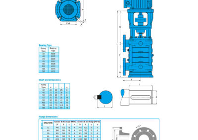 Bomba de red vertical multietapa SKMV-H para diversos campos de aplicaciones industriales: refrigeración, tratamiento de aguas residuales.