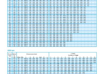 schéma de la pompe réseau multiétage verticale SKMV-H pour divers champs d'applications industriels : refroidissement, traitements des eaux usées ...