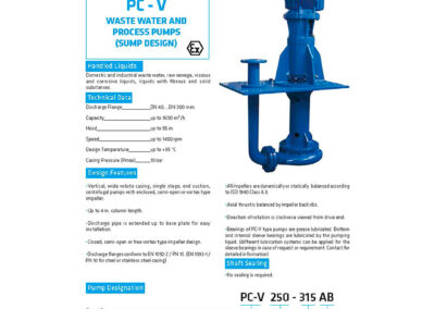 single stage vertical centrifugal pump with a max flow rate of 1600m³/h